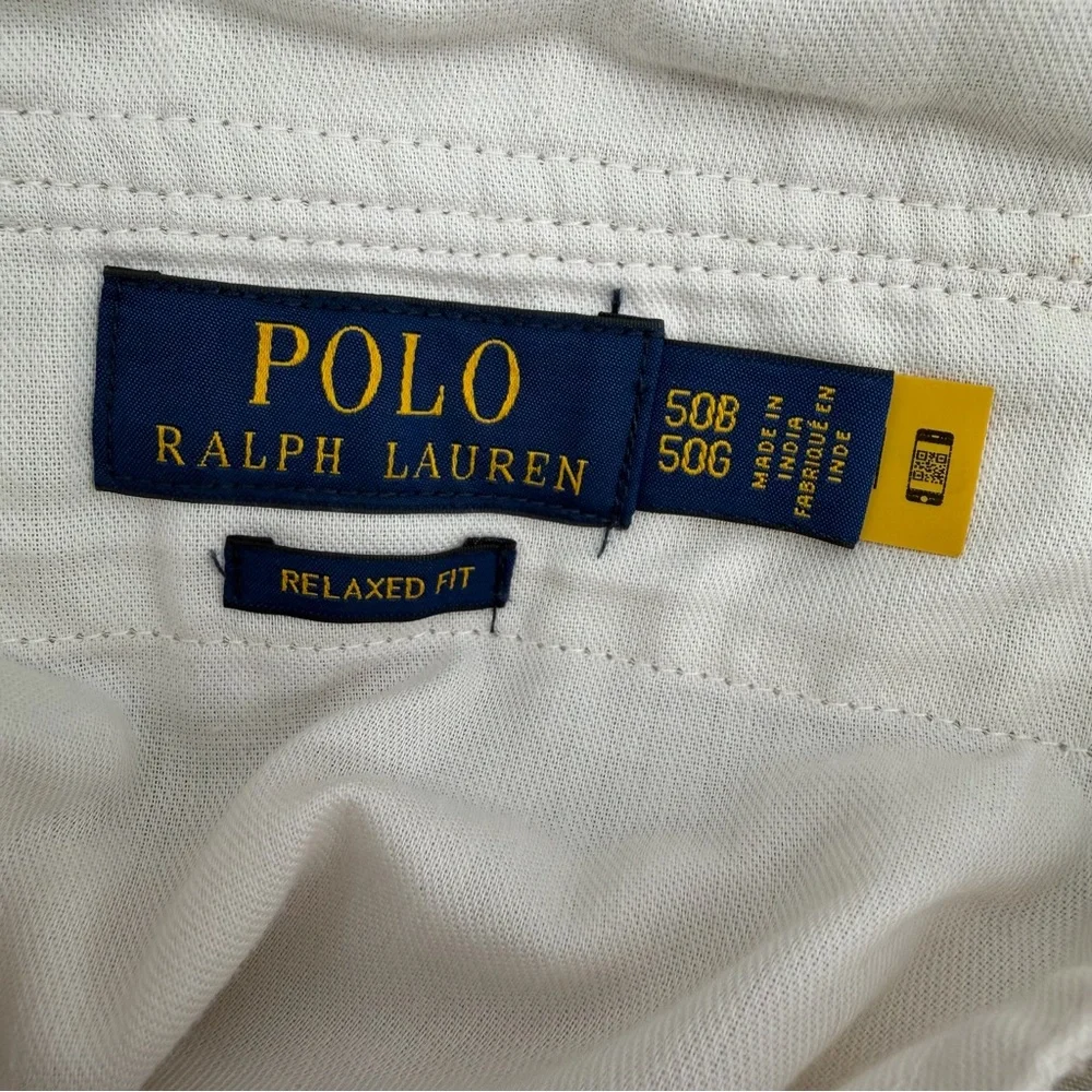 Polo Ralph Lauren Shorts Men’s 50 Big Beige Cargo Pockets Relaxed-discolored